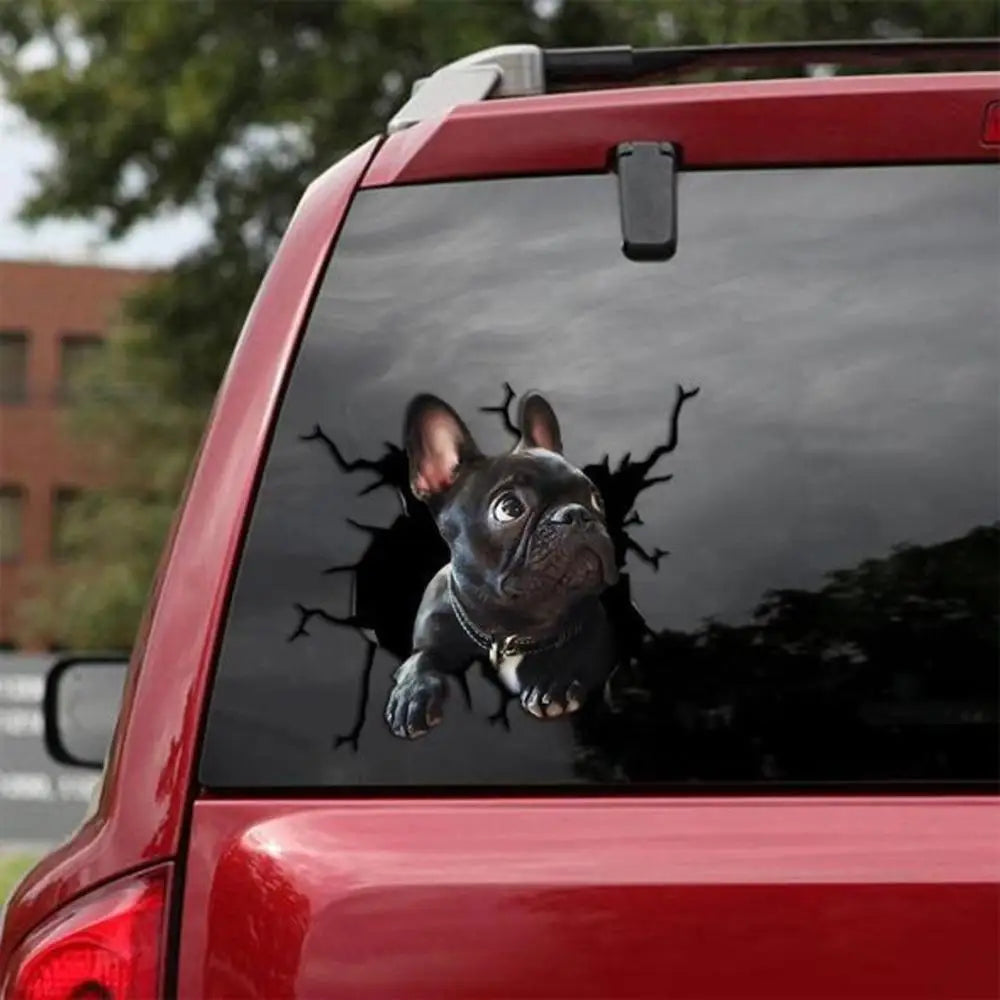 Funny Dog Windshield Stickers On Car Glass Camping Auto Decals Vehicle Exterior Window Decoration Girly Personalized Waterproof