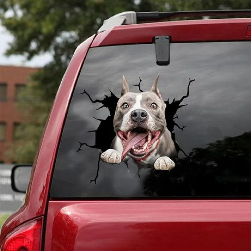 Funny Dog Windshield Stickers On Car Glass Camping Auto Decals Vehicle Exterior Window Decoration Girly Personalized Waterproof