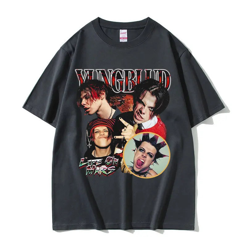 Rocker Yungblud Graphic T Shirt Summer Men Women Fashion Hip Hop Rock Short Sleeve T-shirts Male Casual Cotton Oversized T-shirt