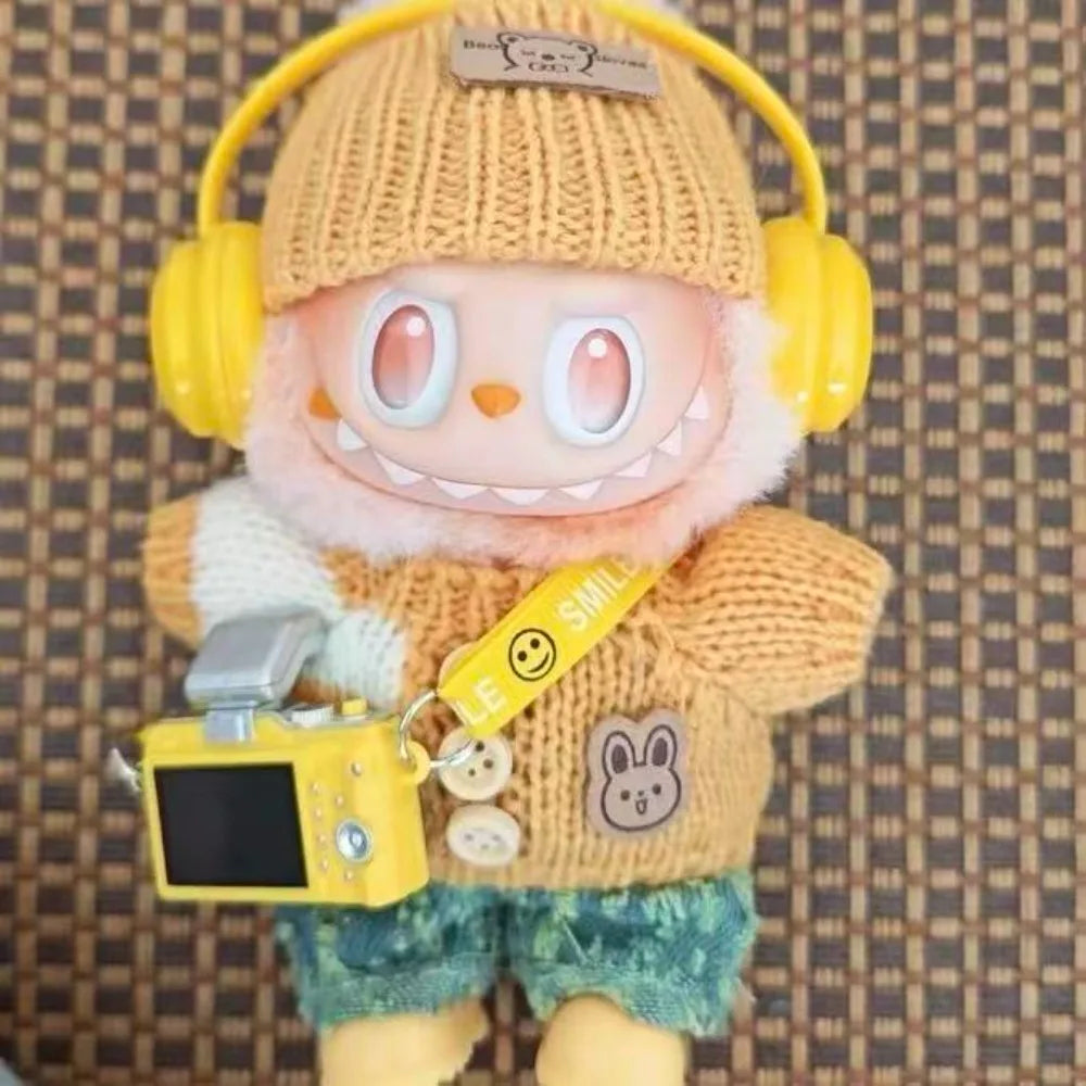 17cm Cute Mini Plush Doll'S Clothes Outfit Accessories For Korea Kpop Exo Labubu Idol Dolls Sweater Clothing DIY Kids Girl Gift