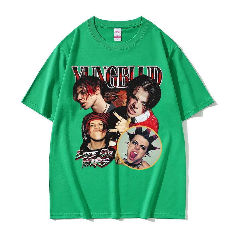 Rocker Yungblud Graphic T Shirt Summer Men Women Fashion Hip Hop Rock Short Sleeve T-shirts Male Casual Cotton Oversized T-shirt