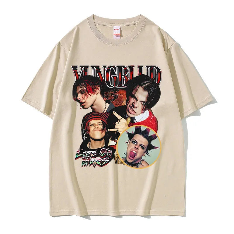 Rocker Yungblud Graphic T Shirt Summer Men Women Fashion Hip Hop Rock Short Sleeve T-shirts Male Casual Cotton Oversized T-shirt