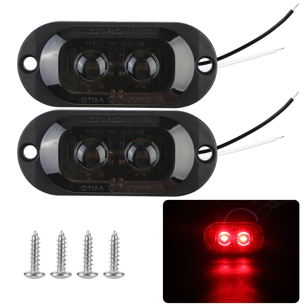 12V 24V Truck Position Lights Car Side Marker Lamps LED Signal Light Trailer Lights Indicator Taillights Auto Accessories