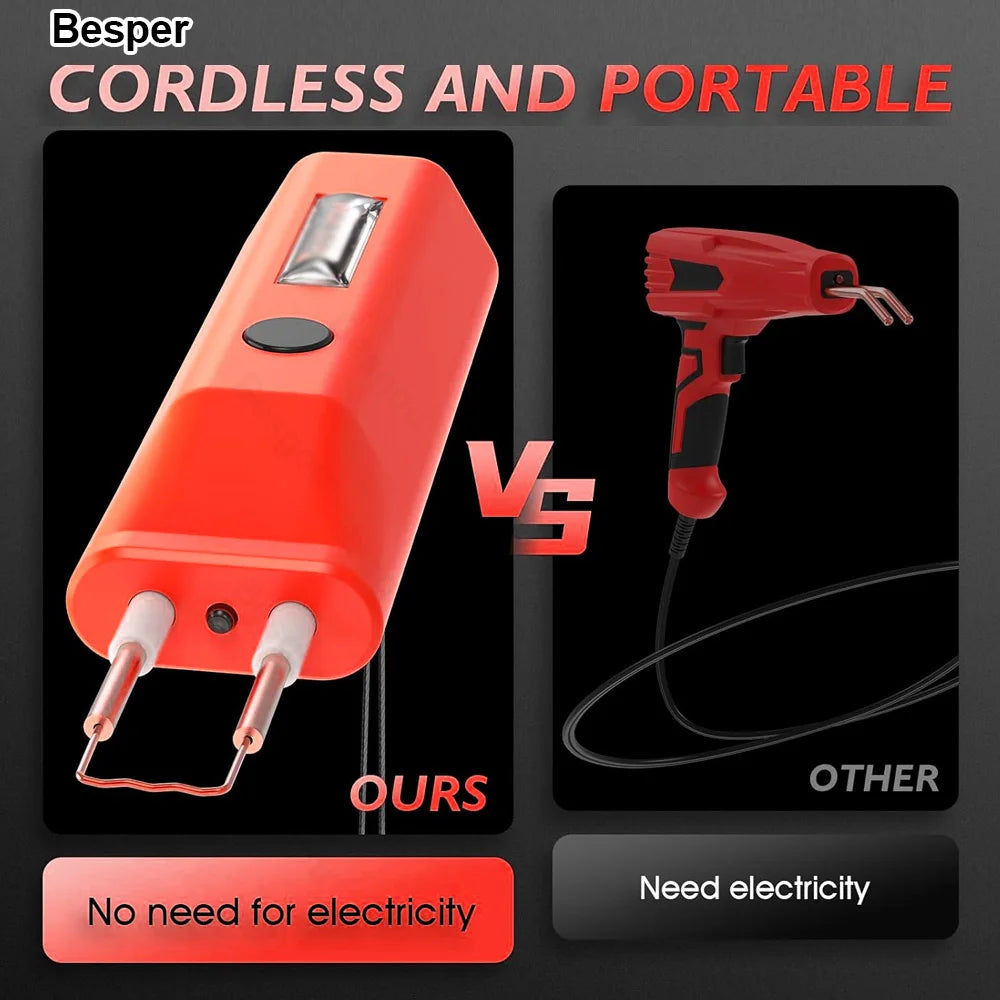 Rechargeable Plastic Welder,100W USB-C Charging Hot Stapler Cordless Plastic Welder Plastic Repair Kit, Bumper Plastics Repair