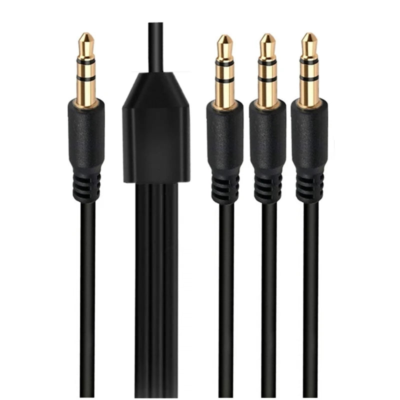 3.5mm Splitter Headphone Jack Audio Cable 3.5mm Cable 1 Male to 2/3/4/5/6 male AUX Cable Splitter Adapter For Computer Headset