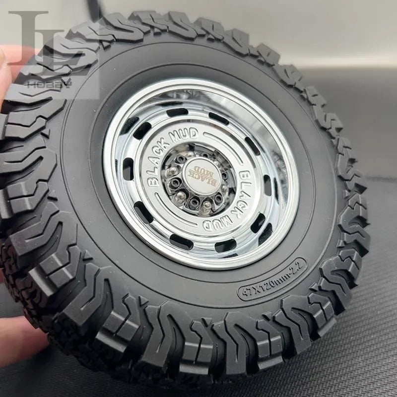 1.9 Inch 2.2 Inch Black Mud Retro Wheel HUB Tank for 1/10 RC Crawler Car AXIAL SCX10 TRX4 Defender RC4WD D90 Tank 300 TRX6 TF2