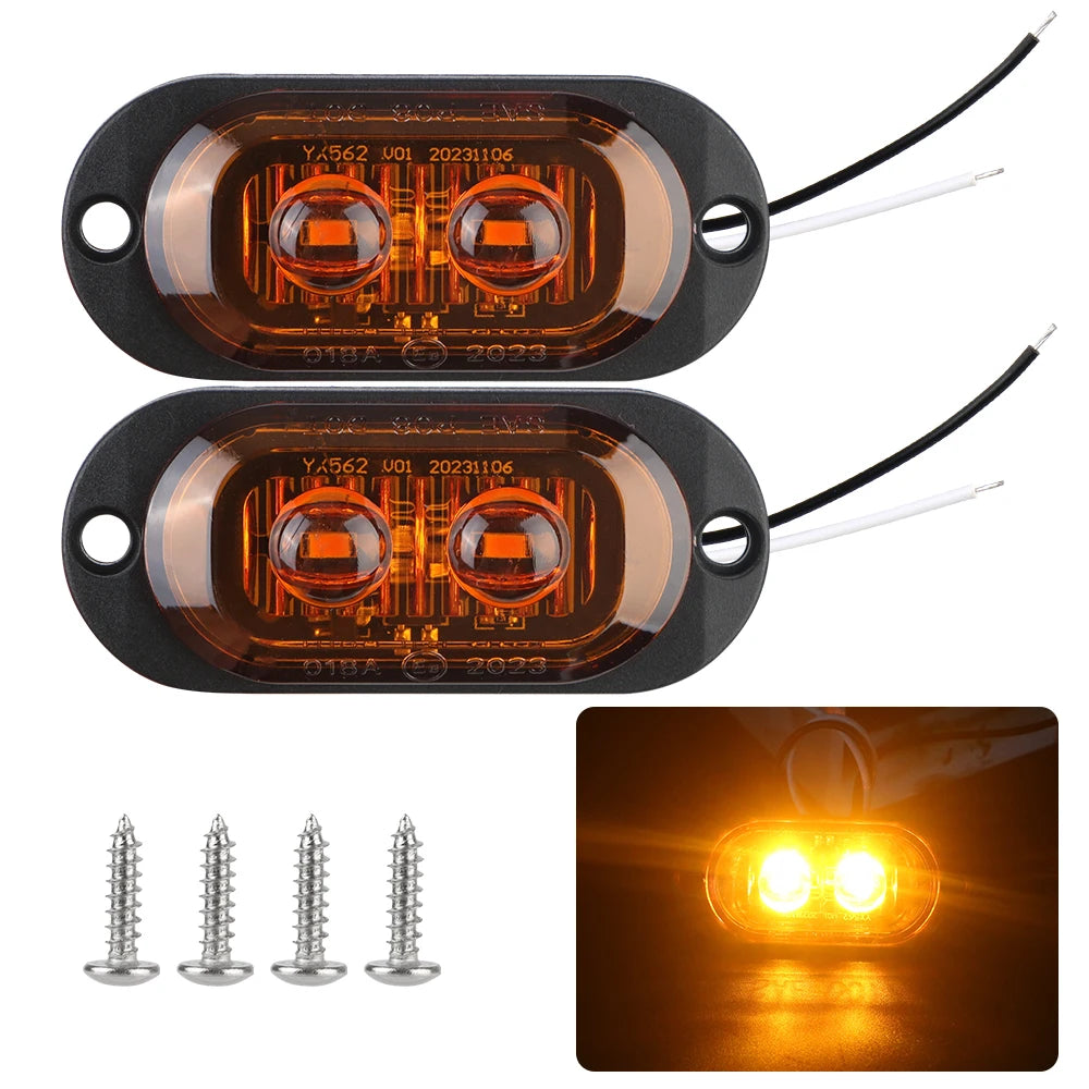 12V 24V Truck Position Lights Car Side Marker Lamps LED Signal Light Trailer Lights Indicator Taillights Auto Accessories
