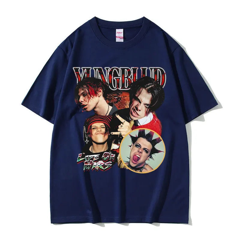 Rocker Yungblud Graphic T Shirt Summer Men Women Fashion Hip Hop Rock Short Sleeve T-shirts Male Casual Cotton Oversized T-shirt