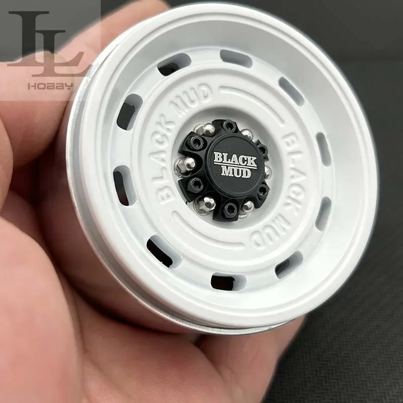 1.9 Inch 2.2 Inch Black Mud Retro Wheel HUB Tank for 1/10 RC Crawler Car AXIAL SCX10 TRX4 Defender RC4WD D90 Tank 300 TRX6 TF2