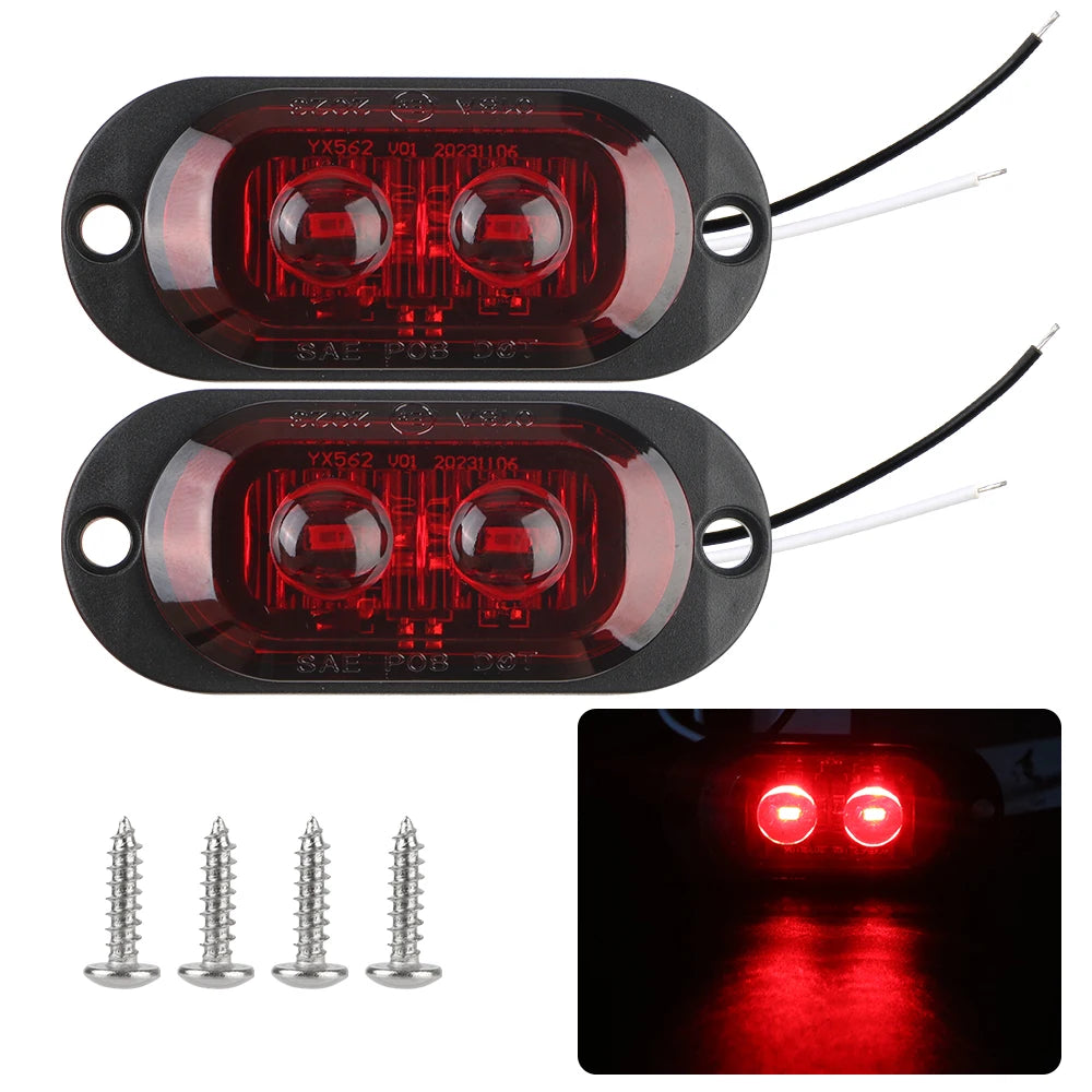 12V 24V Truck Position Lights Car Side Marker Lamps LED Signal Light Trailer Lights Indicator Taillights Auto Accessories