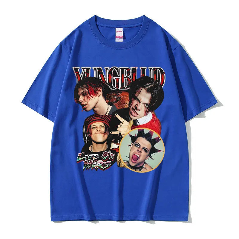 Rocker Yungblud Graphic T Shirt Summer Men Women Fashion Hip Hop Rock Short Sleeve T-shirts Male Casual Cotton Oversized T-shirt