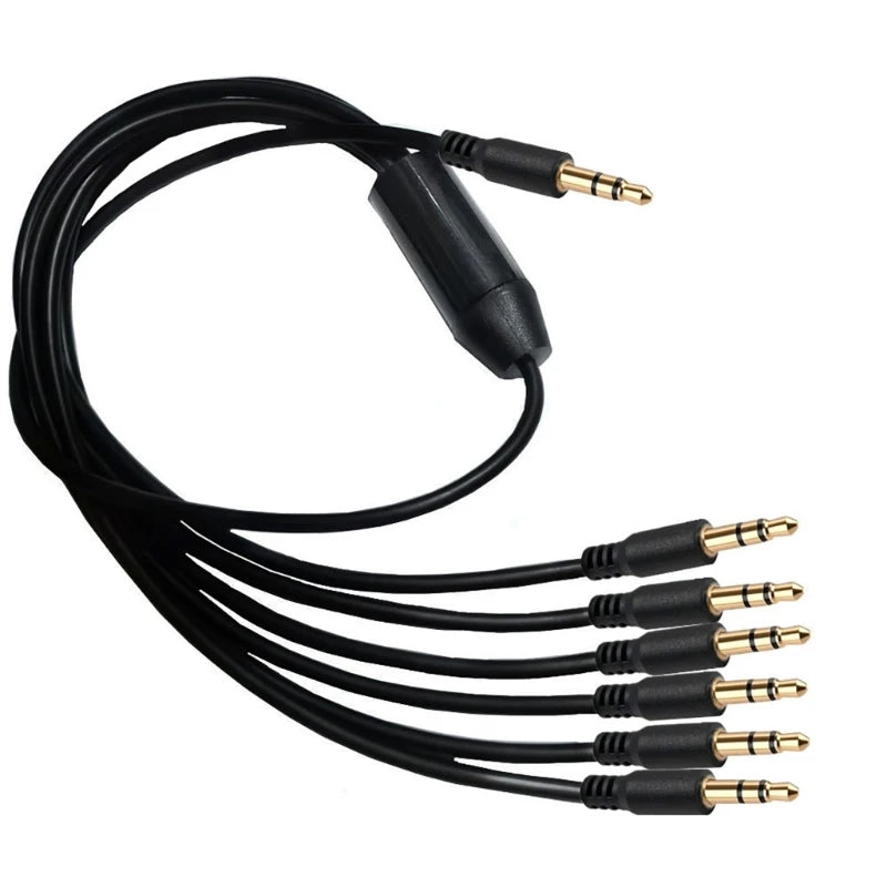 3.5mm Splitter Headphone Jack Audio Cable 3.5mm Cable 1 Male to 2/3/4/5/6 male AUX Cable Splitter Adapter For Computer Headset