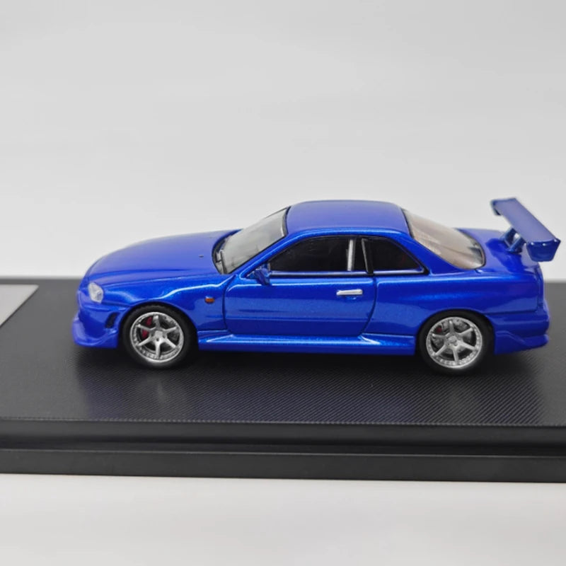 KOD × GFCC 1/64 Scale Skyline GT-R R34 C-West Alloy Car Model Classic Adult Souvenir Gift Static Display Hobby Collection