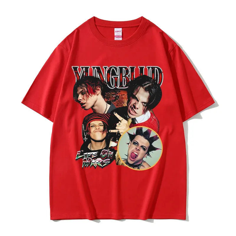 Rocker Yungblud Graphic T Shirt Summer Men Women Fashion Hip Hop Rock Short Sleeve T-shirts Male Casual Cotton Oversized T-shirt