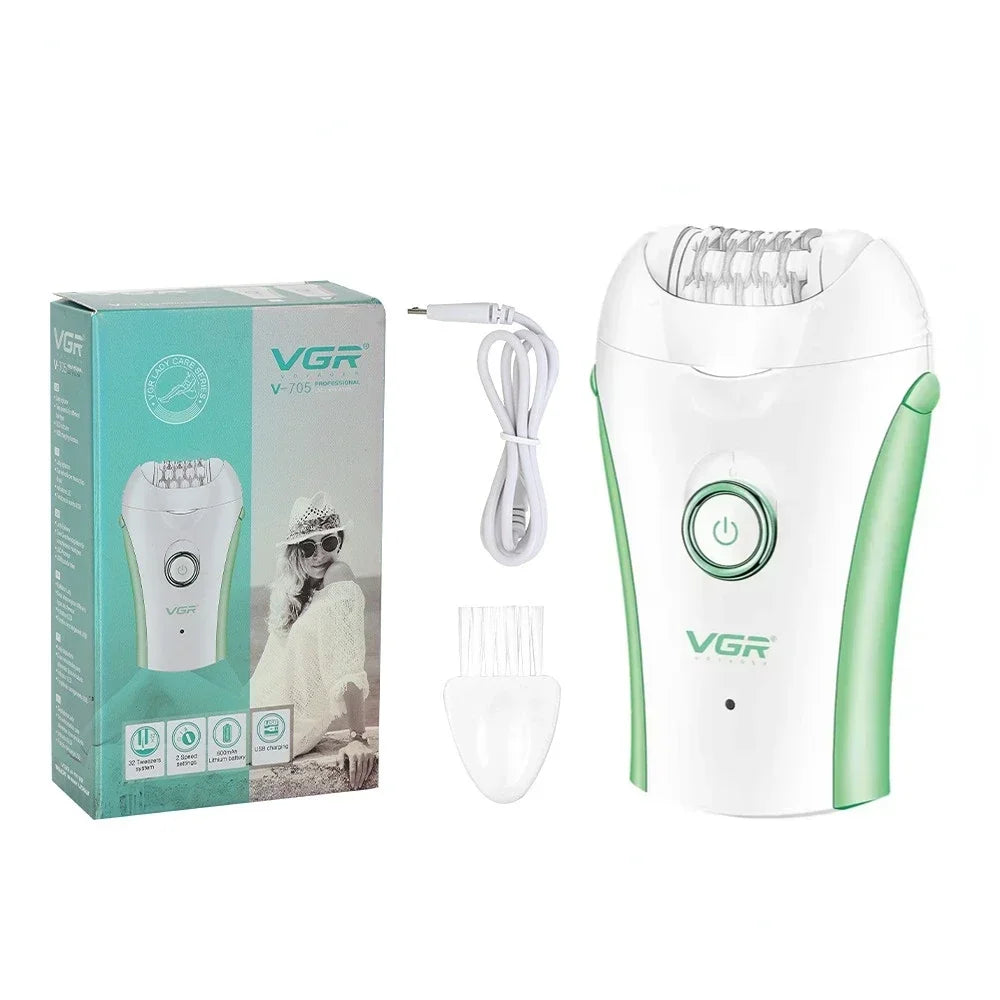 VGR Hair Remover Professional Epilator Electric Leg Body Underarms Hair Removal Tool Bikini 2 Speed Epilator for Women V-705