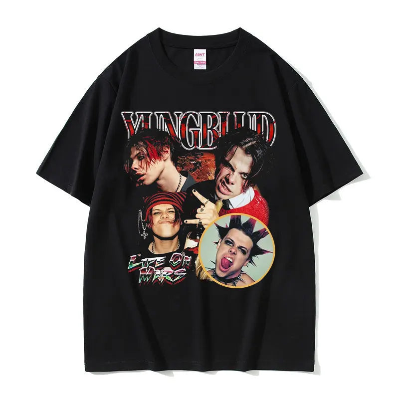 Rocker Yungblud Graphic T Shirt Summer Men Women Fashion Hip Hop Rock Short Sleeve T-shirts Male Casual Cotton Oversized T-shirt