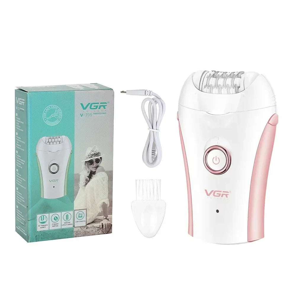 VGR Hair Remover Professional Epilator Electric Leg Body Underarms Hair Removal Tool Bikini 2 Speed Epilator for Women V-705