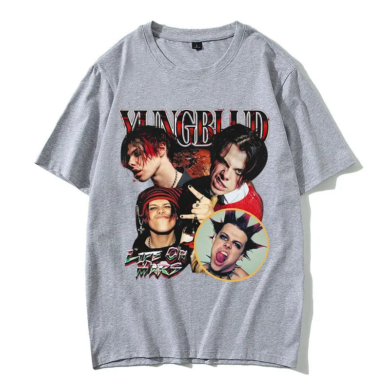 Rocker Yungblud Graphic T Shirt Summer Men Women Fashion Hip Hop Rock Short Sleeve T-shirts Male Casual Cotton Oversized T-shirt