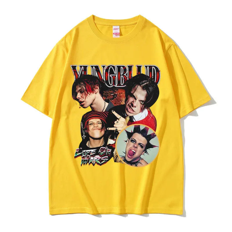 Rocker Yungblud Graphic T Shirt Summer Men Women Fashion Hip Hop Rock Short Sleeve T-shirts Male Casual Cotton Oversized T-shirt