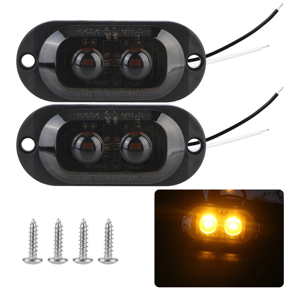 12V 24V Truck Position Lights Car Side Marker Lamps LED Signal Light Trailer Lights Indicator Taillights Auto Accessories