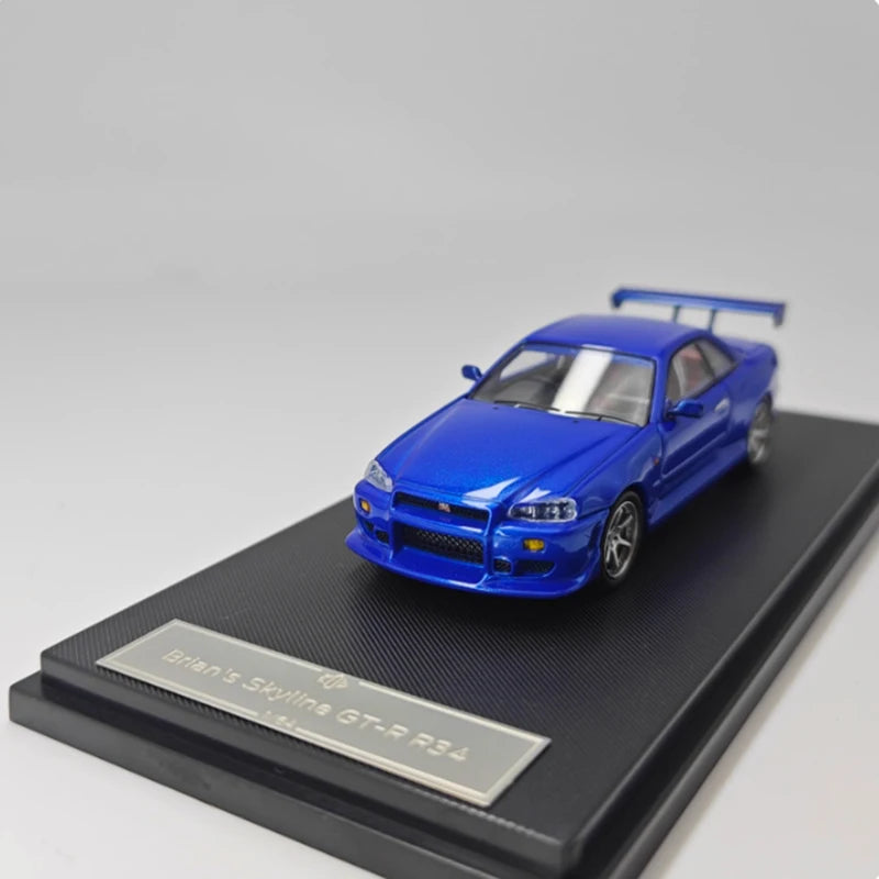 KOD × GFCC 1/64 Scale Skyline GT-R R34 C-West Alloy Car Model Classic Adult Souvenir Gift Static Display Hobby Collection