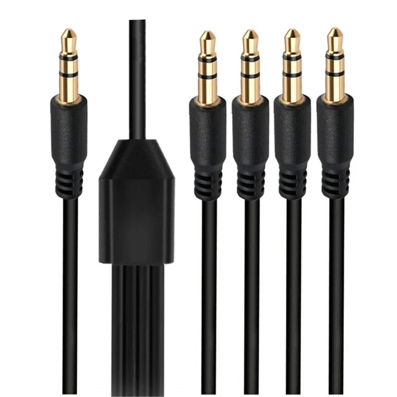 3.5mm Splitter Headphone Jack Audio Cable 3.5mm Cable 1 Male to 2/3/4/5/6 male AUX Cable Splitter Adapter For Computer Headset
