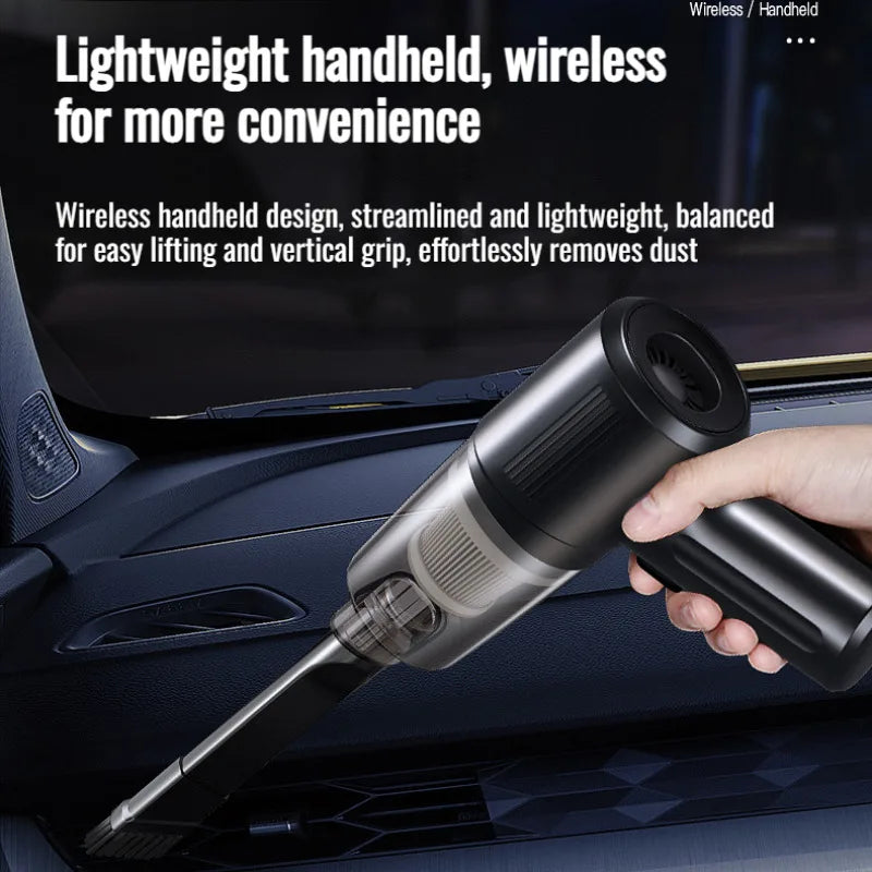 Wireless Handheld Multi-Functional Vacuum, Car Portable Mini High-Power Type-C Rechargeable, Strong Suction Durable Practical